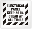 Electrical Panel Keep Clear Stencil