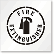 Fire Extinguisher Location Stencil