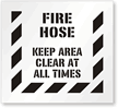 Fire Hose Keep Area Clear At All Times Stencil