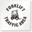 Floor Stencil   Forklift Traffic Area with graphic