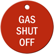 Gas Shut Off Stock Engraved Valve Tag