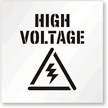 High Voltage (with Graphic) Floor Stencil