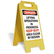 Lifting In Progress Sign - Danger, SKU: S-9294 - MySafetySign.com