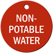 Non Potable Water Stock Engraved Valve Tag