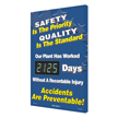 Electronic Shine-a-Day™ Safety Scoreboards