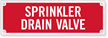 Sprinkler Drain Valve Laser Etched Sign