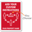 Add Your Instructions Custom Social Distancing Sign
