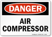 Air Compressor OSHA Danger Sign