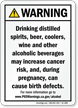 Alcoholic Beverage Exposure Prop 65 Sign