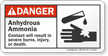 Anhydrous Ammonia ANSI Danger Sign