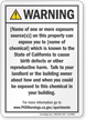 Apartment Exposure Prop 65 Sign