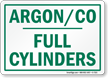 Argon Full Cylinders sign
