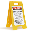 Danger Asbestos Hazard Fold-Ups® Floor Sign