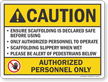 Authorized Personnel Only ANSI Caution Sign