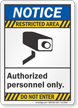 Authorized Personnel Only Restricted Area Sign