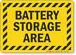 Battery Storage Area Battery Charging Area Sign