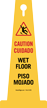Bilingual Caution Wet Floor, Cuidado Piso Mojado 4-sided Safety Cone Sign