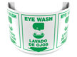 Bilingual 180 Degree Projecting Eye Wash Sign