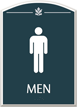 Men, with Graphic and Braille Sign