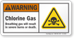 Chlorine Gas ANSI Warning Sign