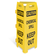 Caution: Chemical Spill Keep Out Trifold Floor Sign