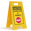 Caution Disinfection In Progress Do Not Enter Floor Sign