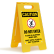 FloorBoss Caution Do Not Enter Wet Floor Sign
