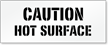 Caution, Hot Surface Floor Stencil