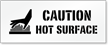 Caution, Hot Surface Floor Stencil with Graphic