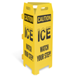 Caution: Ice, Watch Your Step Trifold Floor Sign