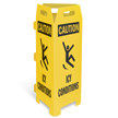 Caution: Icy Conditions Trifold Floor Sign