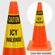 Caution Icy Walkway Cone Collar