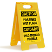 Caution Wet Floor Bilingual Sign