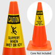 Caution Slippery When Wet Or Icy Cone Collar