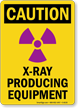 Caution X Ray Equipment Sign