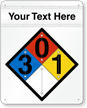 Chemical Identification NFPA Flip Placard