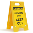 Caution Chemical Spill Keep Out Fold Ups® Floor Sign