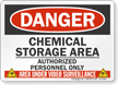 Chemical Storage Area Video Surveillance Sign
