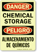 Danger Chemical Storage Sign