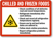 Chilled And Frozen Foods Guidelines Sign
