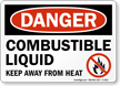Combustible Liquid OSHA Danger Sign