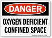 Danger: Oxygen Deficient Confined Space