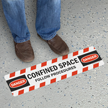 Confined Space Follow Procedures Osha Danger Floor Sign