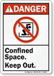Confined Space Keep Out ANSI Danger Sign