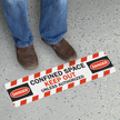 Confined Space Keep Out Unless Authorized Floor Sign