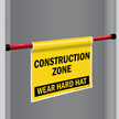 Construction Zone Door Barricade Sign