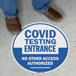 COVID Testing Entrance SlipSafe Floor Sign