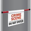 Crime Scene Do Not Enter Door Barricade Sign