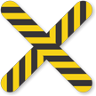 Cross Floor Marker With Stripes
