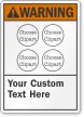 Custom ANSI Warning Sign with 4 Cliparts